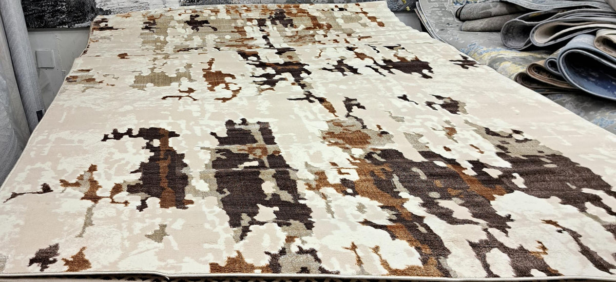 Alin rug in beige / brown, 200 x 290 cm