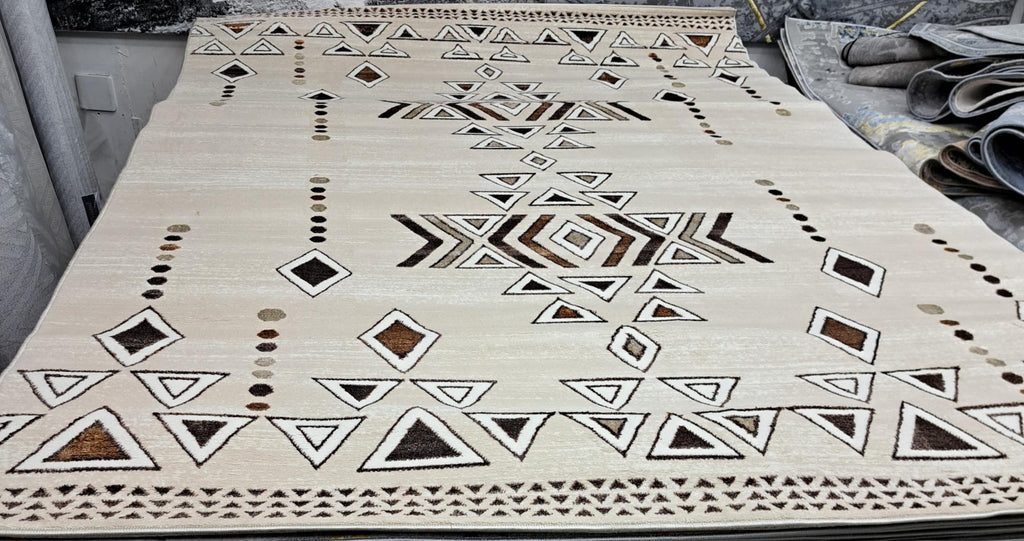 Alin rug in beige brown, 200 x 290 cm