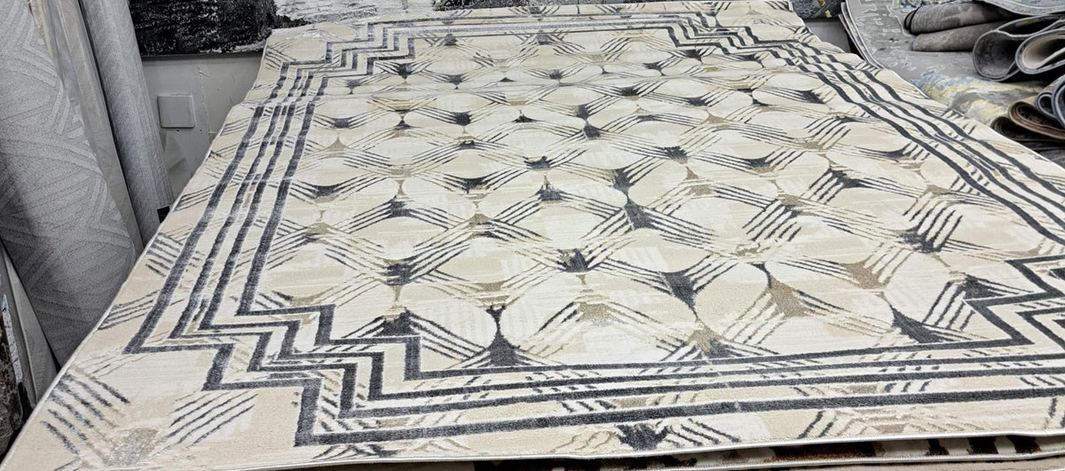 Alin rug in beige / grey, 200 x 290 cm