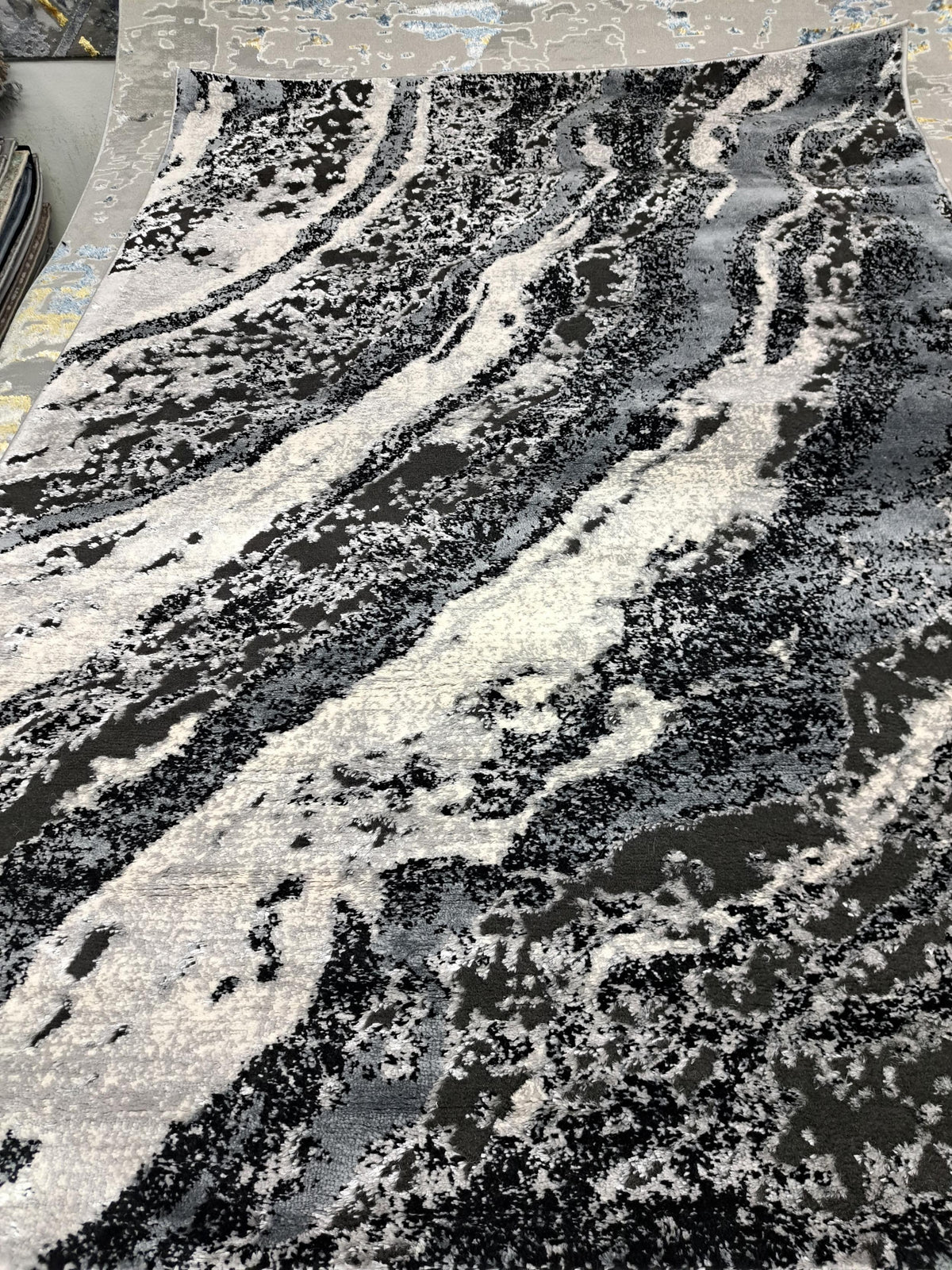 Alin rug in charcoal / light grey, 120 x 170 cm