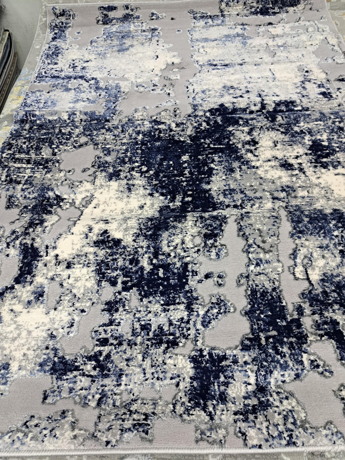 Alin rug in dark grey / navy blue, 120 x 170 cm