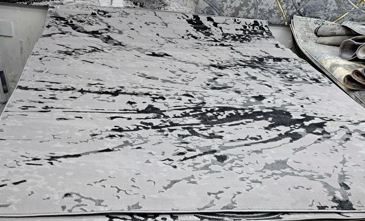Alin rug in grey / grey, 200 x 290 cm