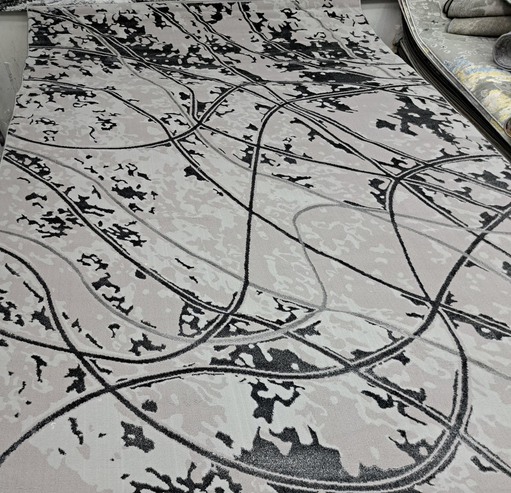 Alin rug in grey / grey, 200 x 290 cm