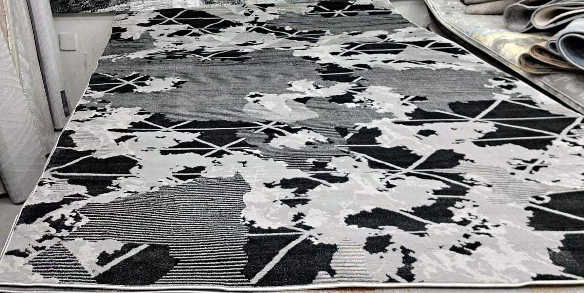 Alin rug in grey / grey, 200 x 290 cm