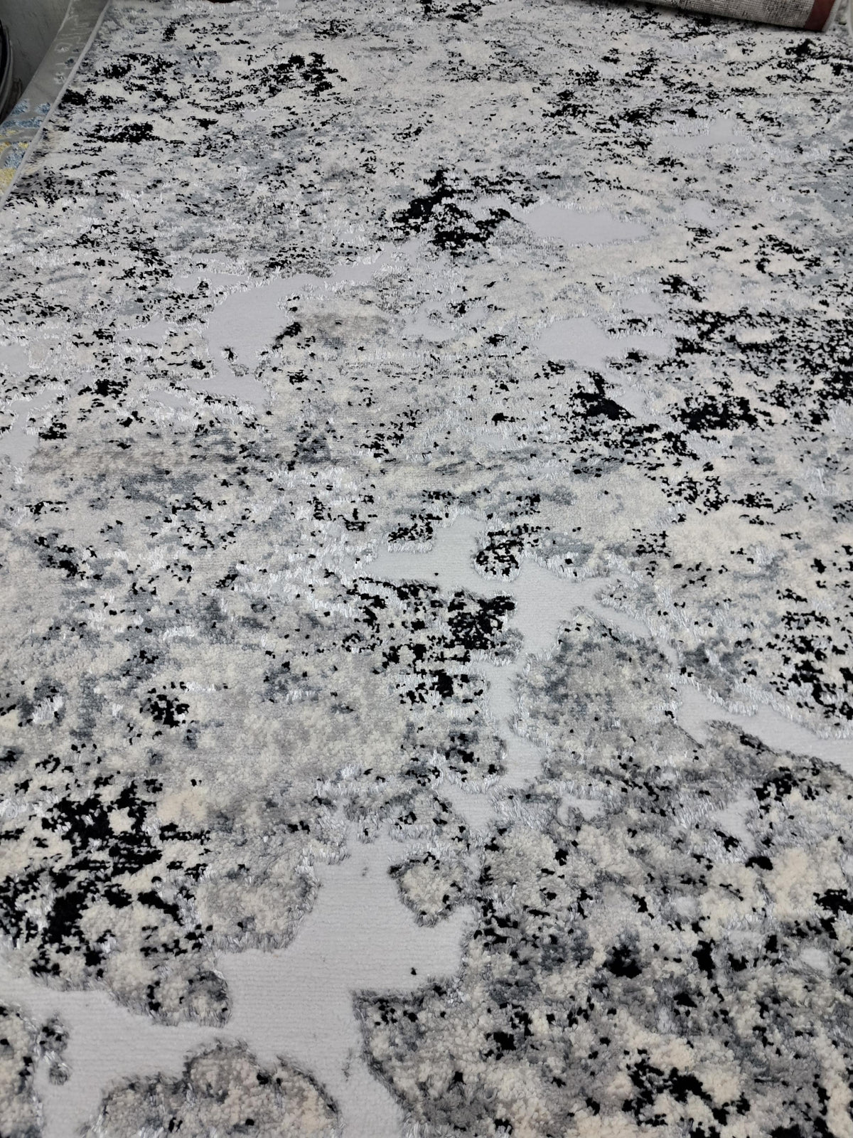 Alin rug in light grey / dark grey, 120 x 170 cm