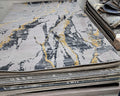 Joburg rug in dark grey / yellow, 200 x 290 cm