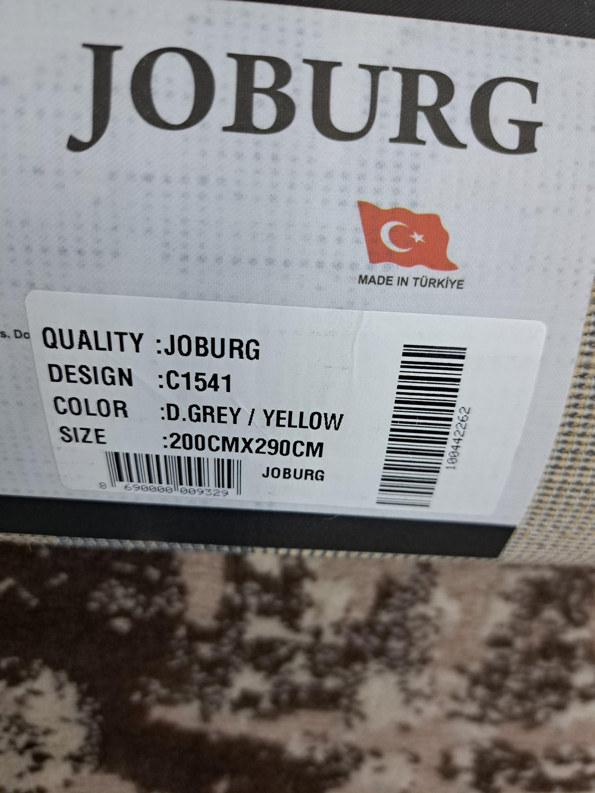 Joburg dark grey / yellow design detail, code C1541
