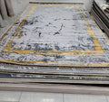 Joburg rug in dark grey / yellow, 200 x 290 cm