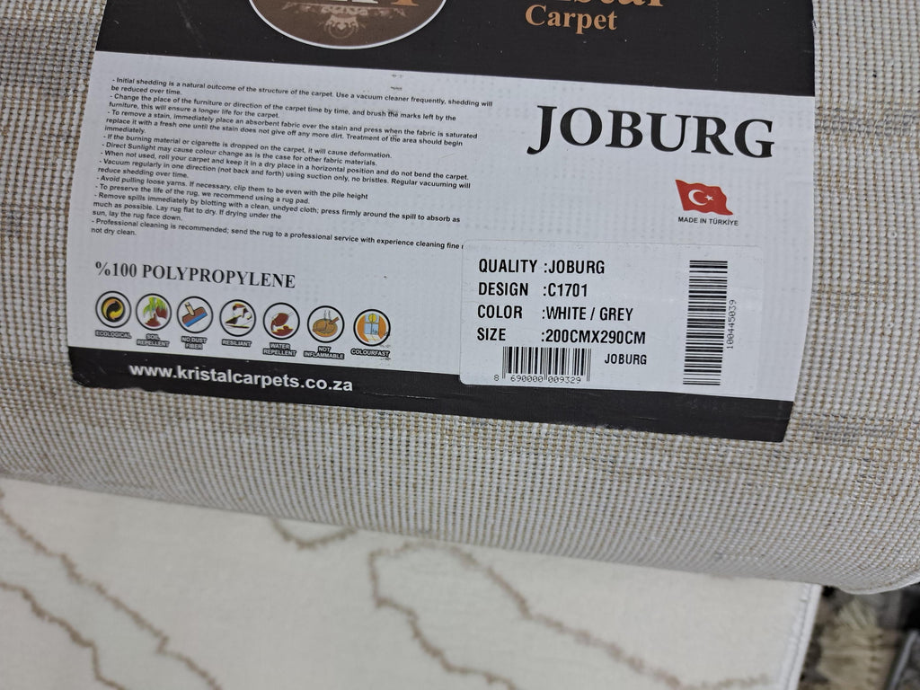 Joburg white / grey design detail, code C1701