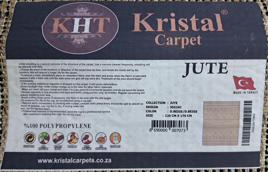 Jute dark beige / dark beige design detail, code 35525C