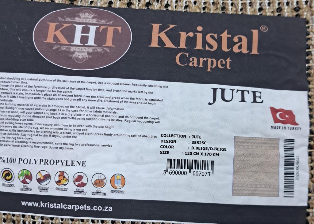 Jute dark beige / dark beige design detail, code 35525C