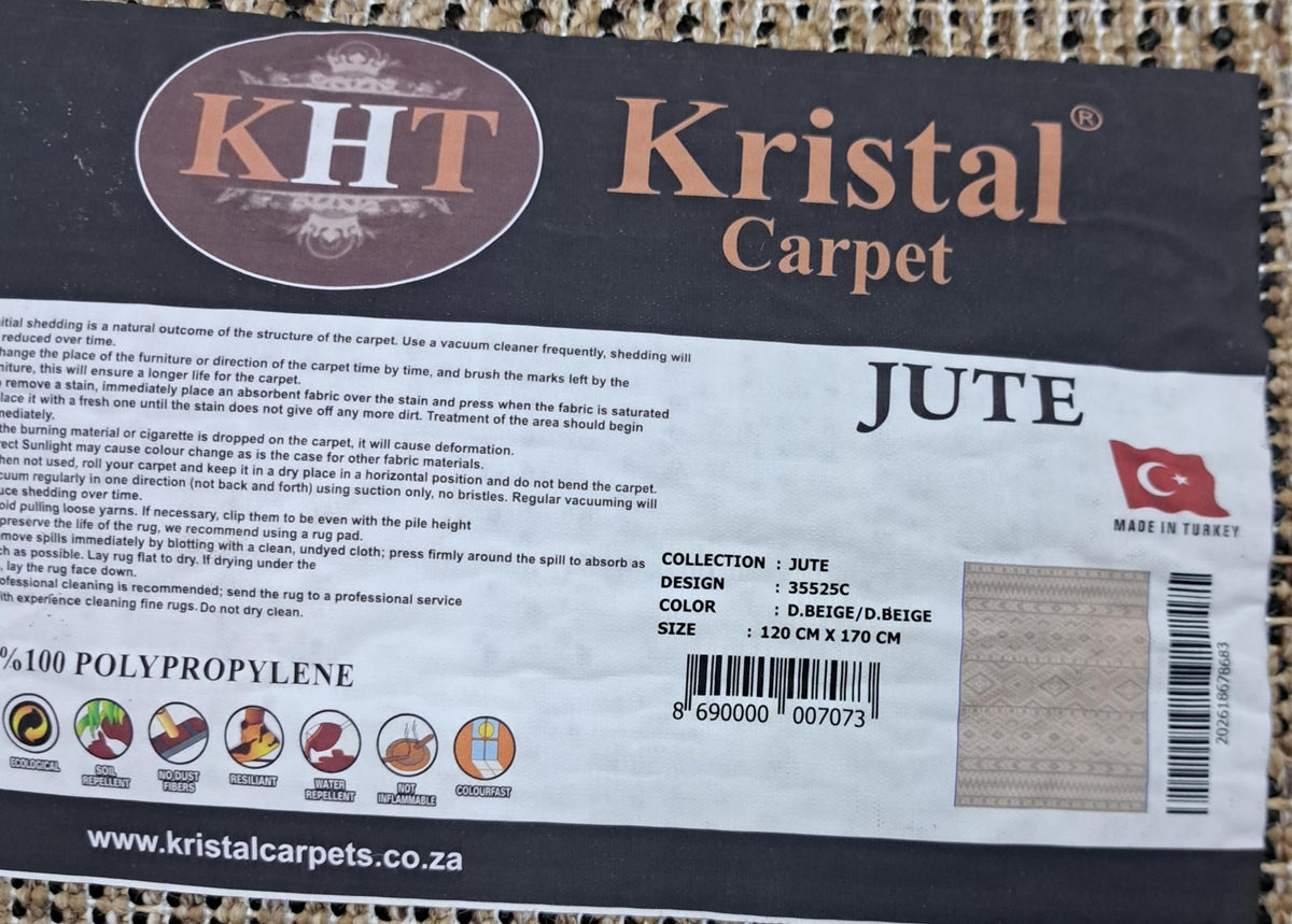 Jute dark beige / dark beige design detail, code 35525C
