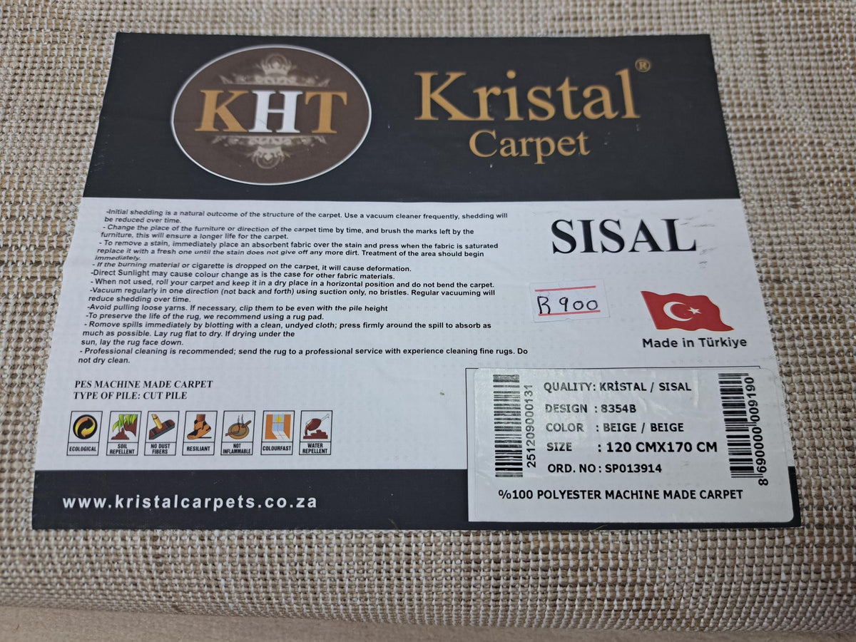 Sisal beige / beige design detail, code 8354B