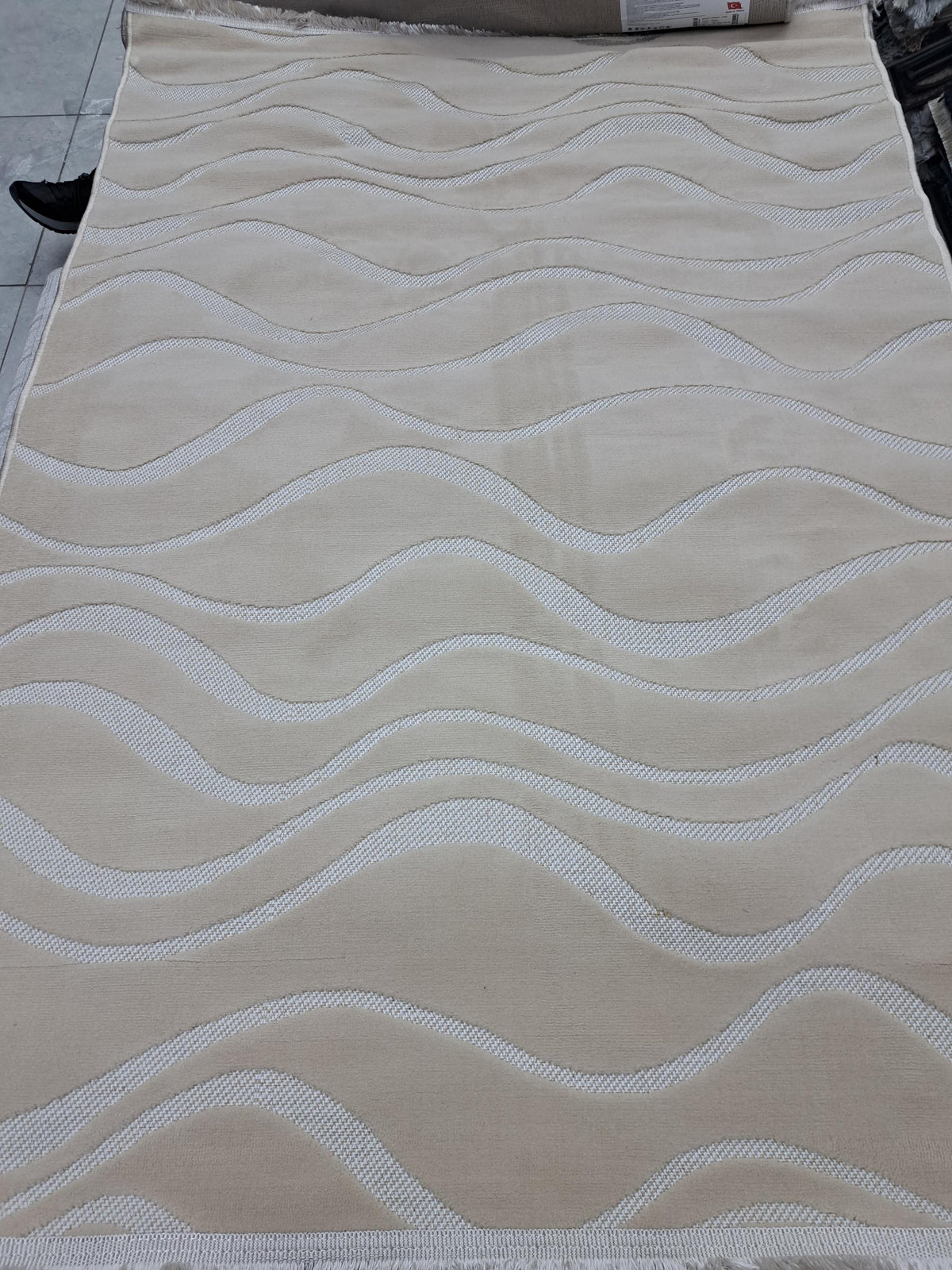 Sisal rug in beige / beige, 120 x 170 cm