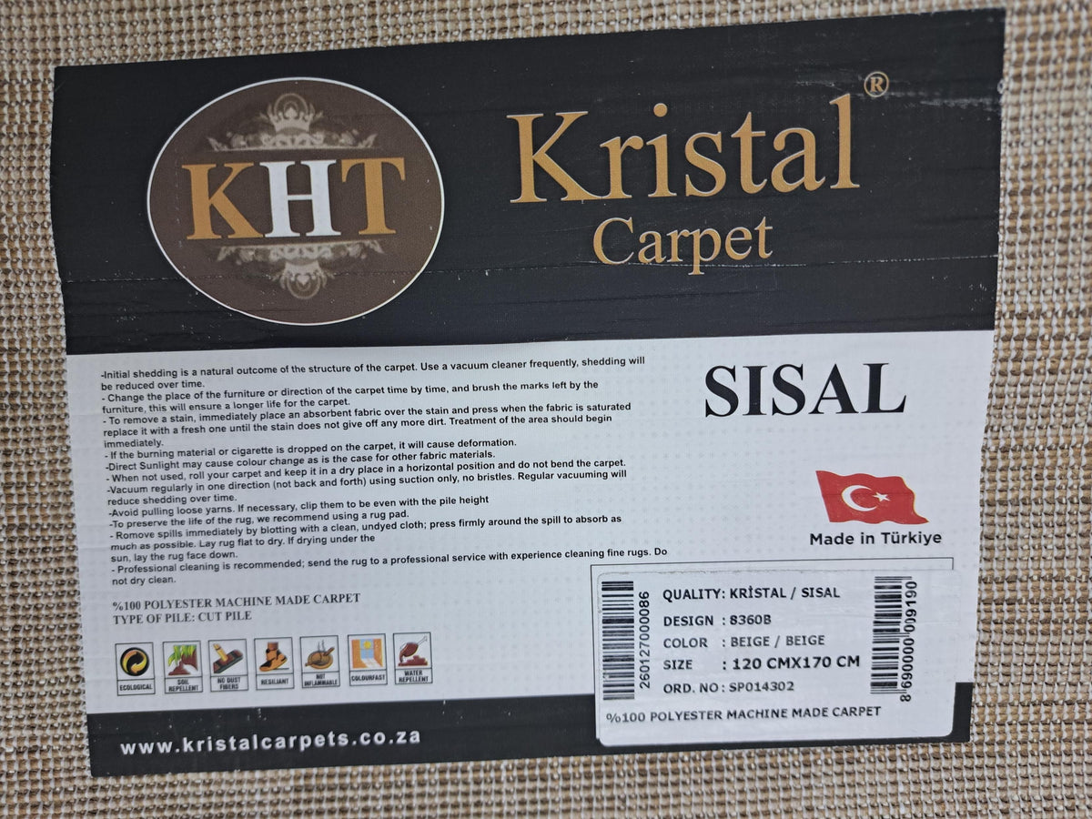 Sisal beige / beige design detail, code 8360B