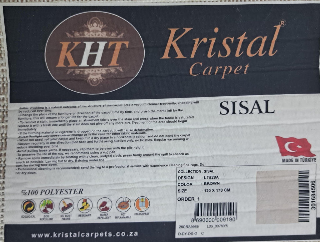 Sisal brown design detail, code LT528A