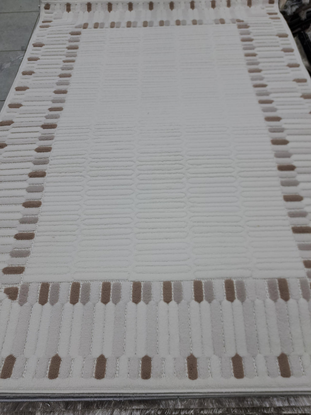 Sisal rug in cream / brown, 120 x 170 cm
