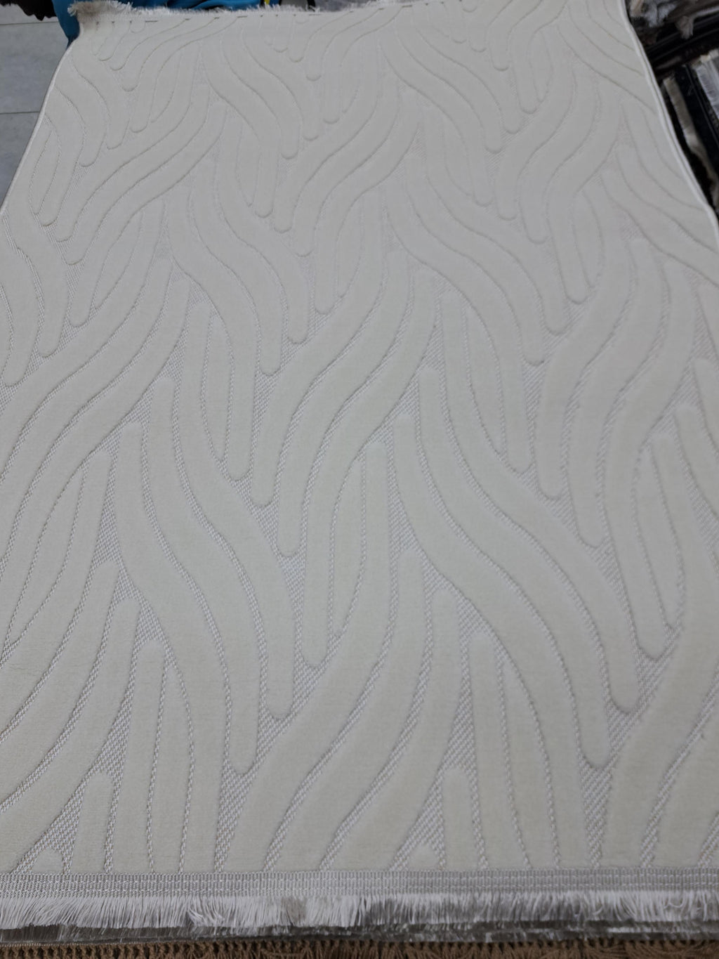 Sisal rug in cream / cream, 120 x 170 cm