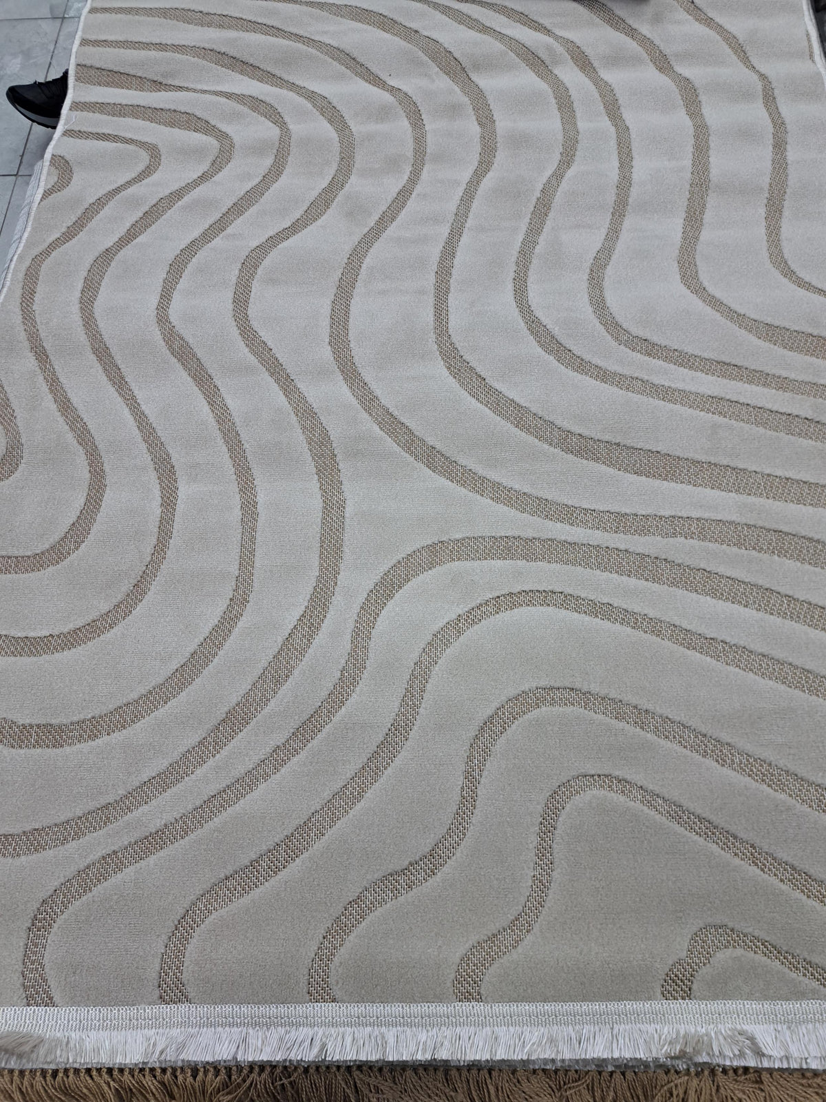 Sisal rug in dark beige / dark beige, 120 x 170 cm