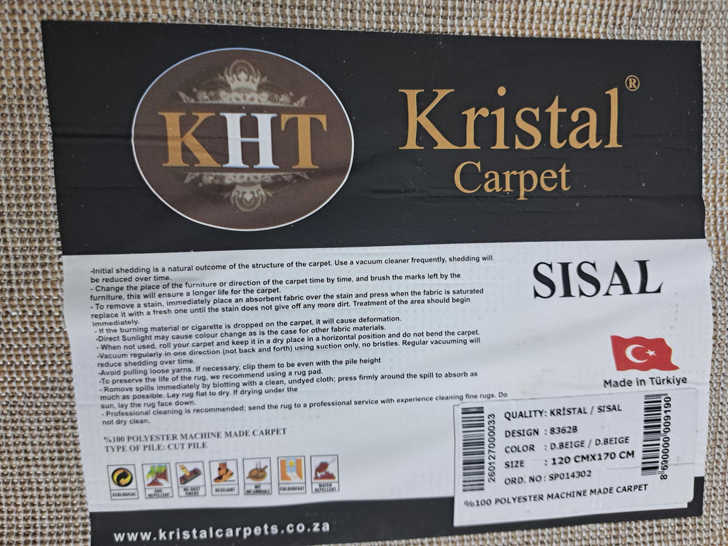 Sisal dark beige / dark beige design detail, code 8362B