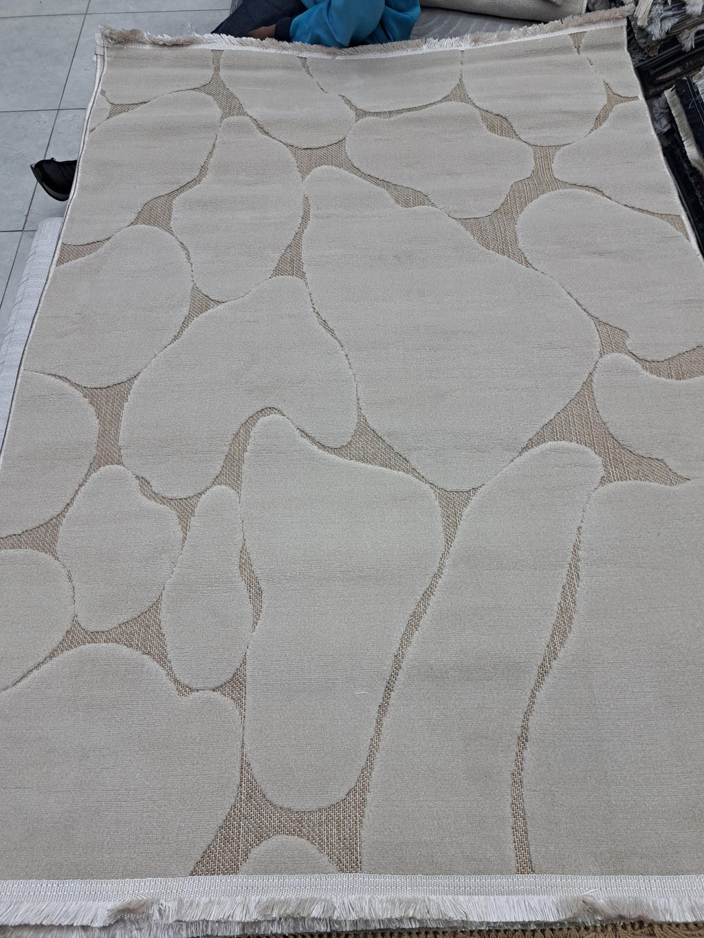 Sisal rug in dark beige / dark beige, 120 x 170 cm