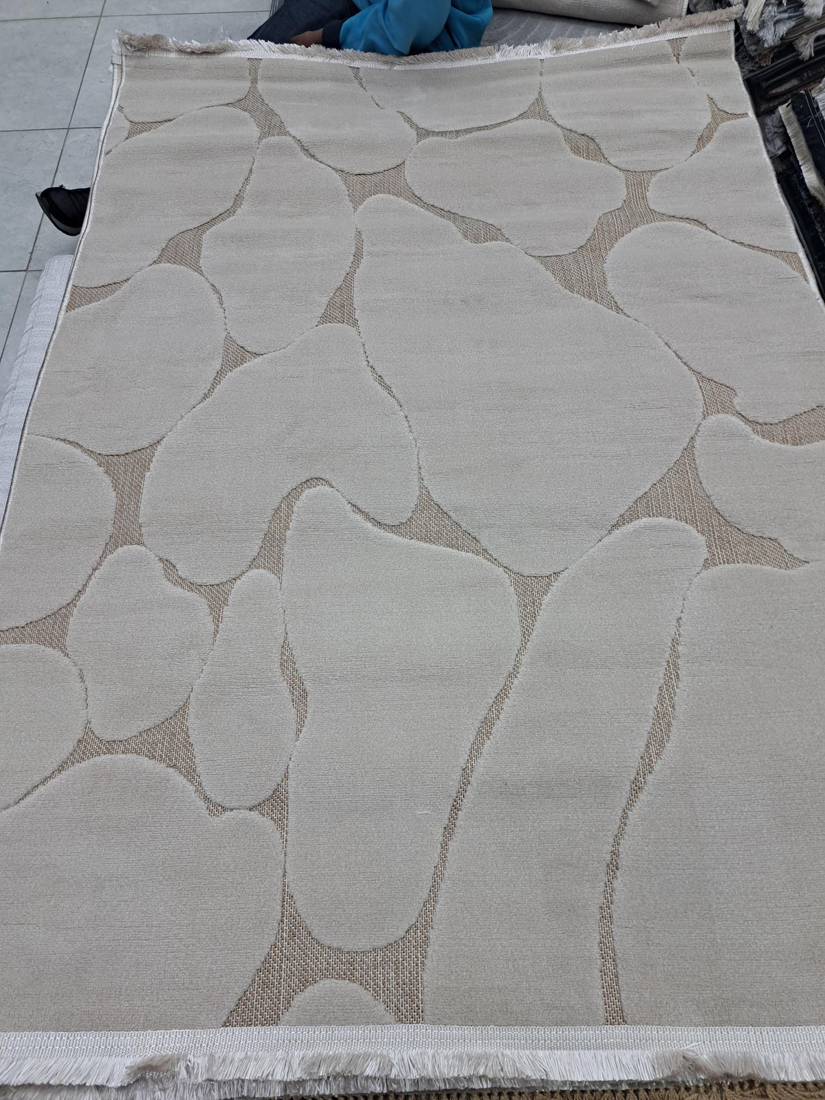 Sisal rug in dark beige / dark beige, 120 x 170 cm
