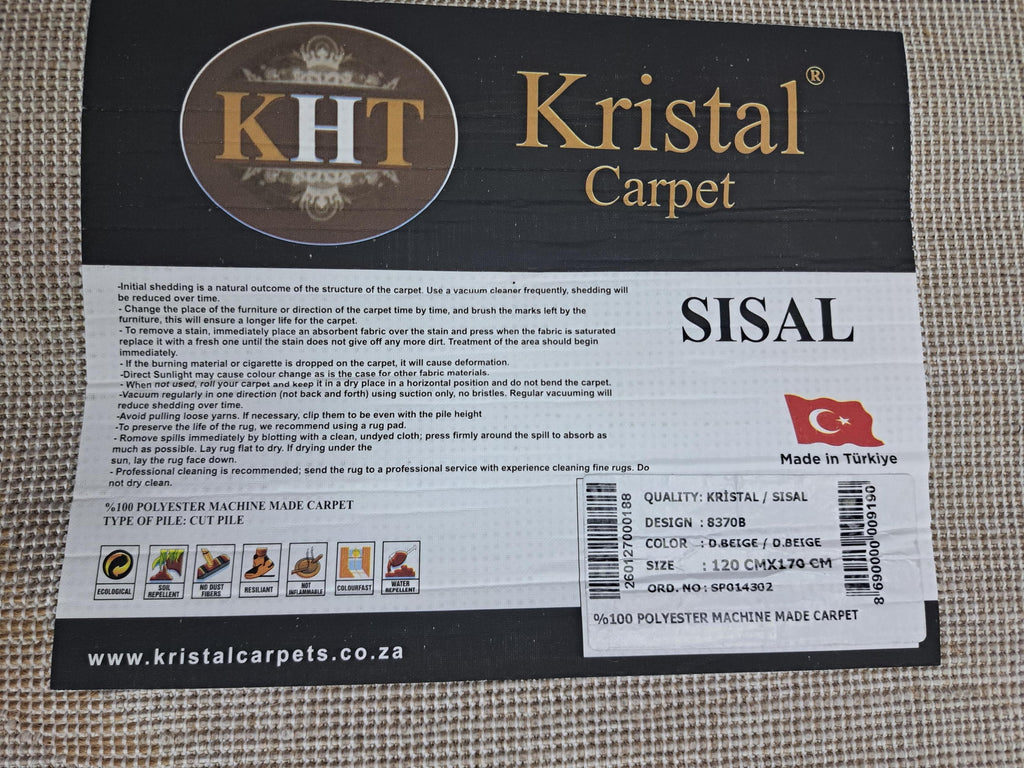 Sisal dark beige / dark beige design detail, code 8370B