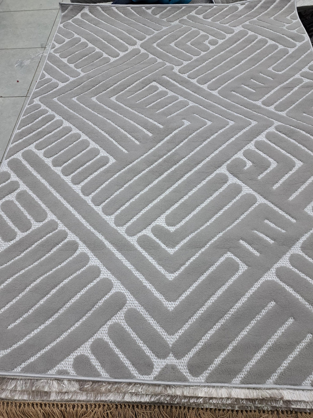 Sisal rug in dark grey, 120 x 170 cm