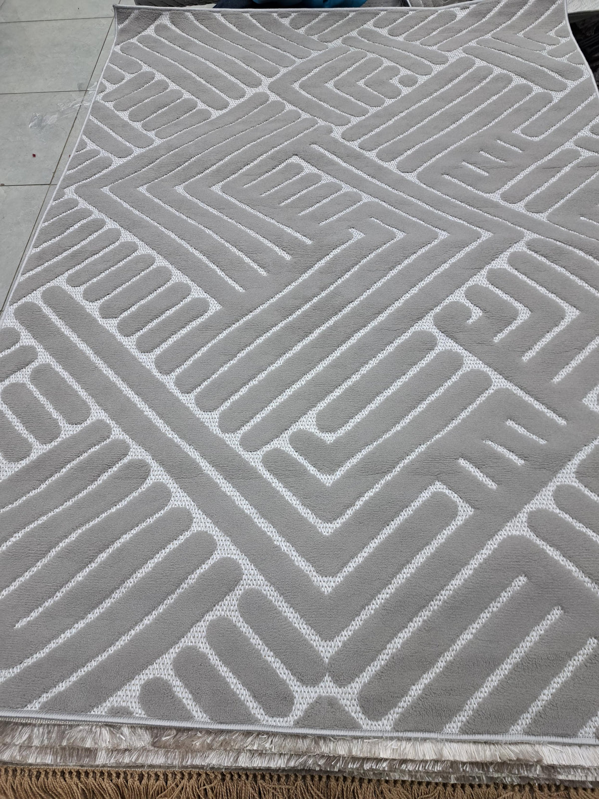 Sisal rug in dark grey, 120 x 170 cm