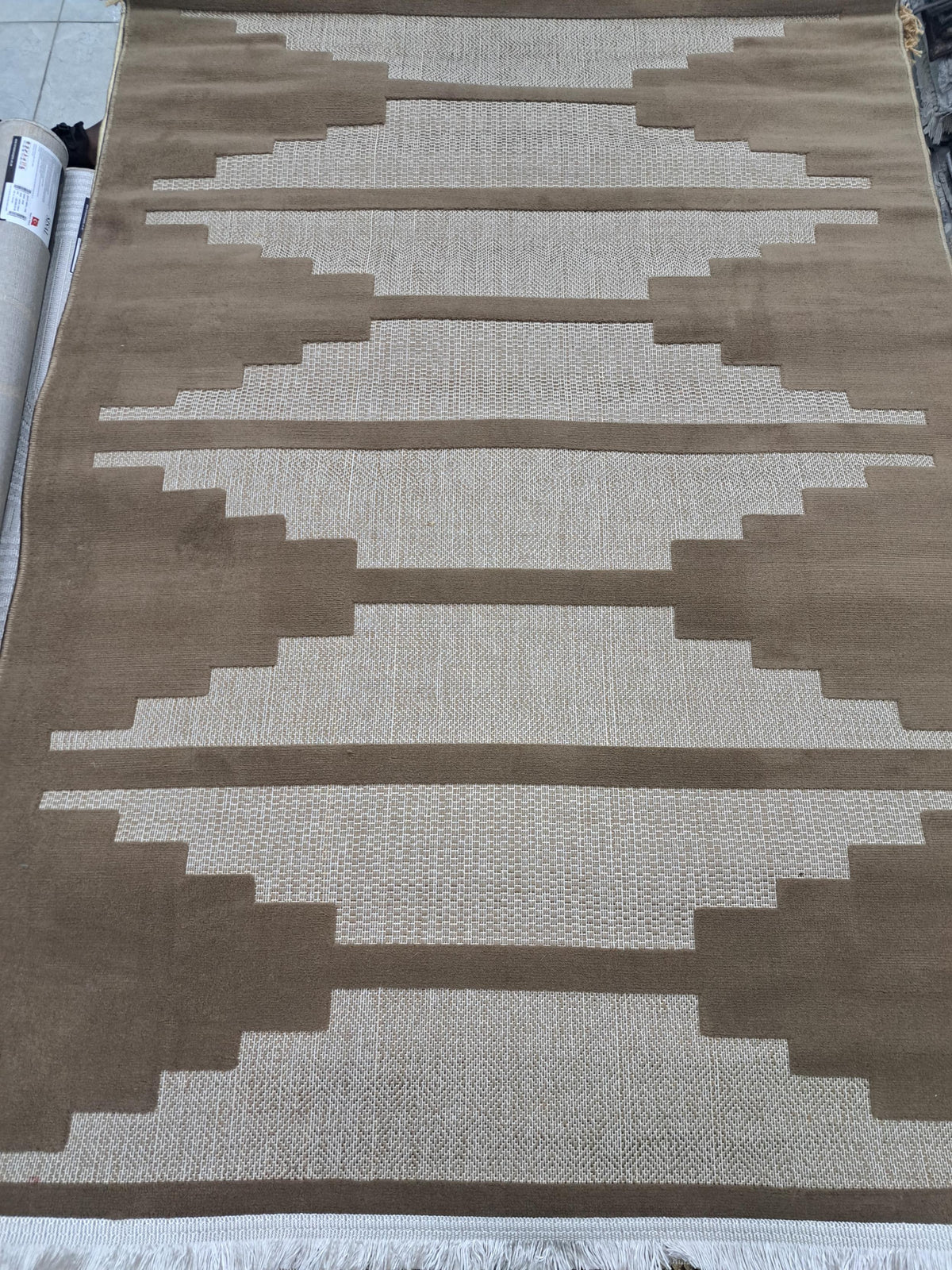 Sisal rug in light taupe / light taupe, 120 x 170 cm